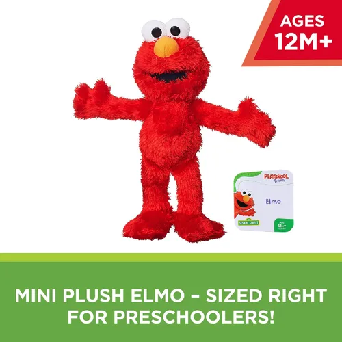 Miniatura 2 de Sesame Street Mini muñeca de Elmo de peluche: juguete Elmo de 10 pulgadas para niños pequeños y preescolares, juguete para niños de 1 año en adelante