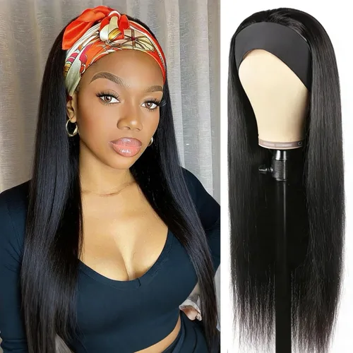 Miniatura 26 de XSY: Peluca de diadema de cabello humano de onda profunda sin pegamento, sin encaje frontal, peluca de diadema rizada, lista para usar y llevar