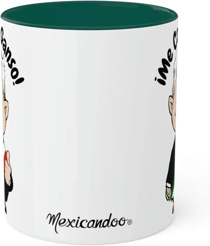 Miniatura 4 de MEXICANDOO AMLO Taza de café Me Canso Ganso con dibujos animados divertidos Muñeco AMLITO Taza de cerámica blanca brillante con colores vibrantes