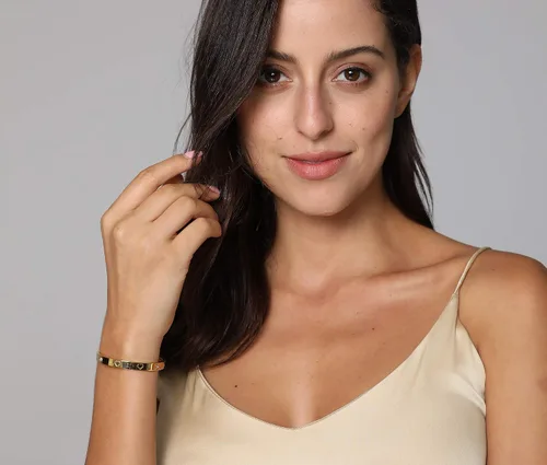 Miniatura 13 de Regalo de Navidad MVCOLEDY Jewelry - Pulsera chapada en oro o blanco con piedra de corazón de acero inoxidable con cristal para mujer