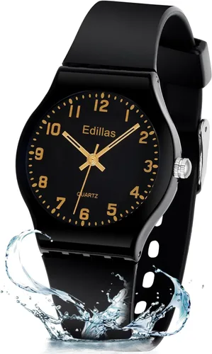 Edillas Kids Analog Watch for Girls Boys Waterproof Learning Time Wrist Watch Easy to Read Time Wrist Watches for Children