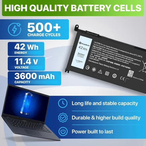 Miniatura 5 de Batería NinjaBatt para Dell WDX0R P69G Inspiron 15/13 5000/7000 Series 5570 5567 7579 5578 5568 7569 5579 5565 7573 7378 5378 7368 5379 5368 7375
