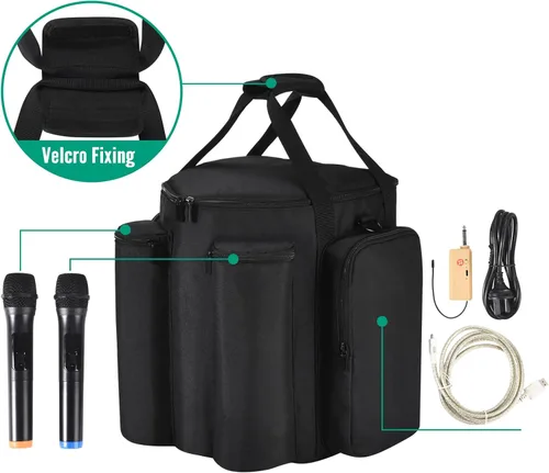 Miniatura 4 de Estuche de transporte Bolso portátil Estuche de viaje Compatible con Bose S1 Pro+ / S1 Pro Altavoz Bluetooth portátil y micrófono (Negro)
