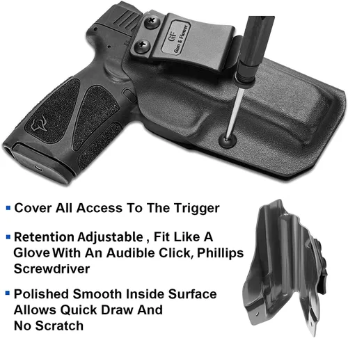 Miniatura 3 de Funda Taurus G3, polímero y Kydex IWB para funda de transporte oculta para G3 Taurus Adj. Cant y retención Cintura interior Accesorios Taurus