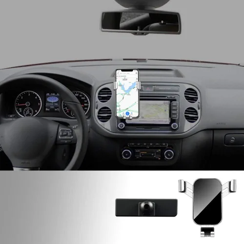 Miniatura 9 de KUNGKIC Soporte universal para teléfono de automóvil compatible con Volkswagen VW Tiguan 2012 2013 2014 2015 2016 Soporte de teléfono ajustable