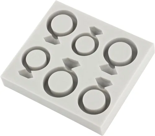 Miniatura 5 de Molde de silicona para anillo de diamante, anillo de compromiso de boda, molde de fondant de chocolate para el día de San Valentín, decoración