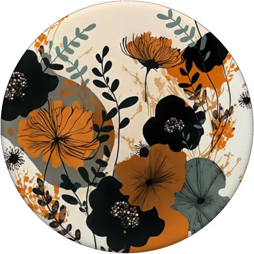 Miniatura 3 de Greenery Botanical Boho Wildflowers Line Art Floral PopSockets intercambiables PopGrip