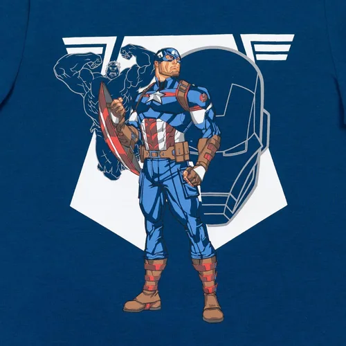 Miniatura 7 de Marvel Paquete de 3 camisetas gráficas de Avengers Captain America Spider-Man, Negro