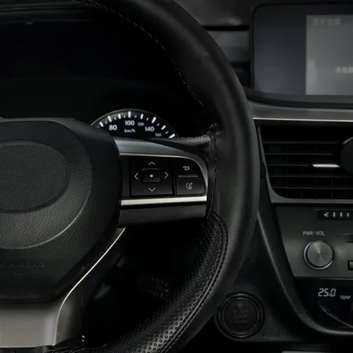 Miniatura 4 de AUTOXBERT Funda de cuero de microfibra para volante de automóvil, de estilo deportivo, cosido a mano, para automóviles, SUV, camiones y automóviles