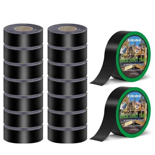 Miniatura 9 de Cinta de vigueta de cubierta de 2 x 50 pies, cinta adhesiva de butilo para cubierta, impermeable y resistente a la intemperie, cinta intermitente