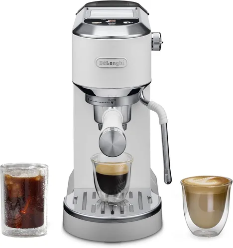 Miniatura 13 de De'Longhi Dedica Duo - Máquina de Espresso Compacta - Cafetera de Preparación en Frío con Varilla Espumadora de Leche - para Espresso, Café Caliente