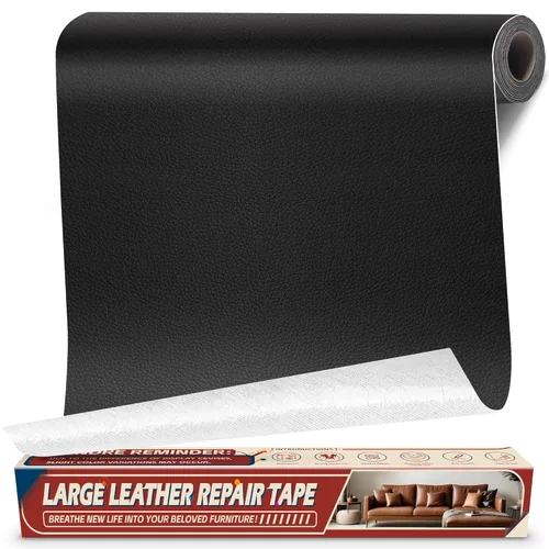 Miniatura 10 de Cahomo - Cinta de parches autoadhesivos para reparación de cuero para sofás - 8x11 pulgadas, kit de reparación de vinilo y cuero para muebles, Café