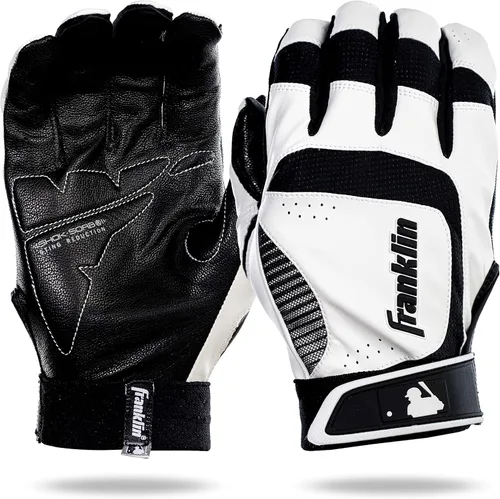 Miniatura 14 de Franklin Sports MLB - Guantes de bateo Shok-Sorb X para béisbol y sóftbol - Guantes de bateo acolchados sin picazón para adultos y jóvenes - Varias