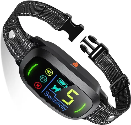 Miniatura 12 de Collar de perro antiladridos automático inteligente impermeable recargable Terminador de ladridos (collar de corteza blanca)