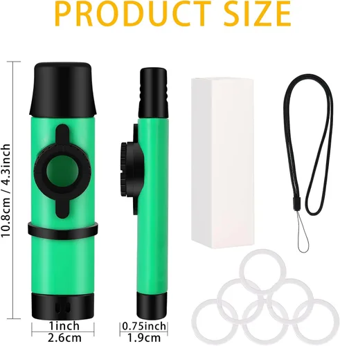 Miniatura 6 de RANMING Paquete de 6 coloridos kazoos de plástico para fiestas, suministros para adultos, varios colores (rojo, verde, rosa, blanco, negro, azul)