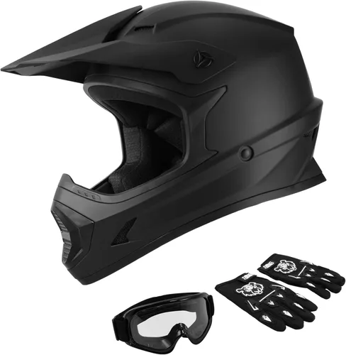 SLMOTO - Casco para jóvenes y niños ATV, aprobado por el DOT, para motocross, todoterreno, calle, bicicleta de tierra, motocicleta, ATV, casco de