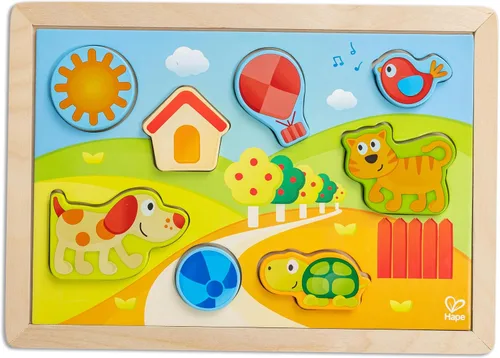 Miniatura 4 de Hape 3 – 1 Kids Pepe & Friends – Puzzle de madera Puzzle (3 piezas)