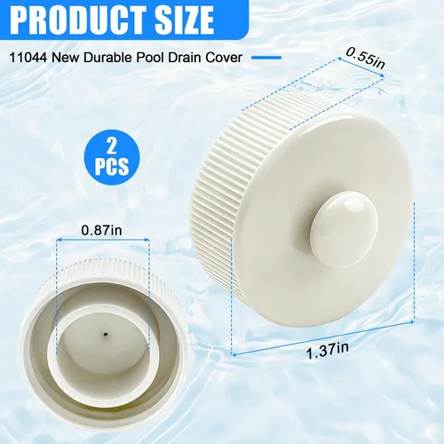 Miniatura 4 de Tapa de tapón de drenaje de piscina 11044, piezas de repuesto para piscinas Intex sobre el suelo de 42 pulgadas y más, tapa de drenaje de piscina