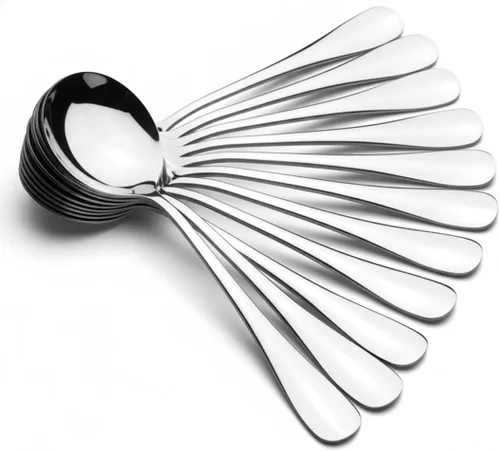 Miniatura 9 de Cucharas de sopa, cubiertos de cuchara al por mayor, juego de cucharas redondas de acero inoxidable de 8