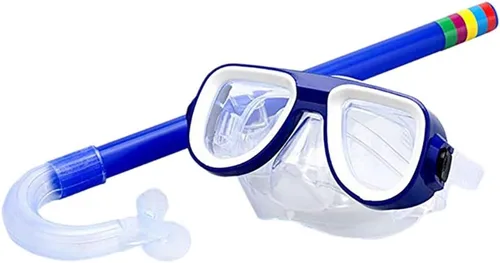 Ochine Juego de esnórquel para niños, máscara de buceo antivaho para niños, gafas de natación, equipo de esnórquel semiseco, paquetes de esnórquel,