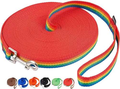 Miniatura 21 de AMAGOOD Correa larga para perro para entrenamiento de perros de 15, 20, 30, 50 y 100 pies de largo, para entrenamiento de perros medianos y Azul