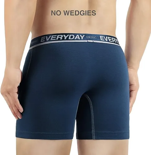 Miniatura 8 de Separatec Men's Underwear Cotton Boxer Briefs Breathable and Soft with Dual Pouch Design 7 Pack
