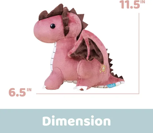 Miniatura 2 de Bellzi Dragón de fuego – Lindo juguete de peluche de 11.5 pulgadas – Adorable juguete de dragón suave y regalos – Regalo perfecto para niños, bebés