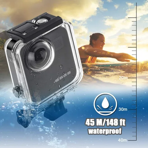 Miniatura 2 de Carcasa impermeable para GoPro Max, 45 M/148 pies, funda protectora de buceo con liberación rápida, accesorios para cámara de acción Go Pro Max