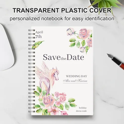 Miniatura 6 de RETTACY Cuaderno de diario en blanco, paquete de 3, 160 páginas por paquete, tamaño mediano A5 (5.7'' × 8.3''), papel grueso de 100 GSM, Transparente