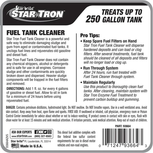 Miniatura 3 de STAR BRITE Star Tron Limpiador de depósito de combustible – Elimina lodos, barnices y otros depósitos – Rejuvanate combustible viejo y rancio