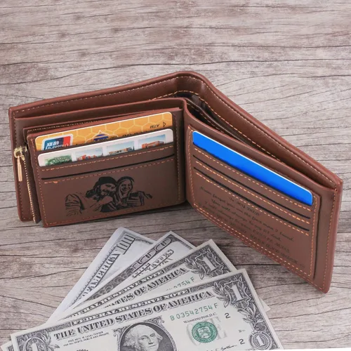 Miniatura 3 de awofer Cartera grabada personalizada con fotos para hombres, regalos personalizados para marido, papá, hijo