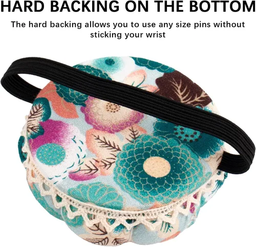 Miniatura 4 de Rolybag Alfileteros para muñeca con banda elástica, lindo alfiletero en forma de calabaza para llevar en la muñeca, almohadón para agujas de coser