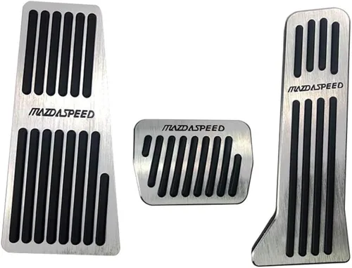 Miniatura 8 de BOYUER Juego de 3 almohadillas antideslizantes para pedal de acelerador de gas de freno de aluminio sin perforaciones para Mazda 2 3 6 CX-3 CX-5