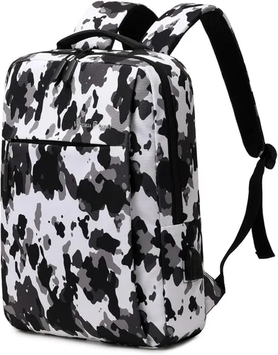 Mochila de viaje para laptop de camuflaje para hombres y mujeres, resistente al agua, duradera, bolsa delgada para laptop de negocios, bolsa ligera