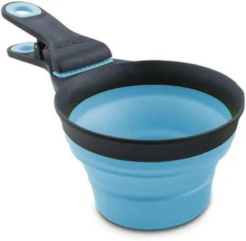 Miniatura 20 de Dexas Pets Cuchara KlipScoop Plegable Plegable para Comida Seca de Perro y Clip para Bolsa de Comida de Perro, Capacidad de 2 Tazas, Azul Pro Azul