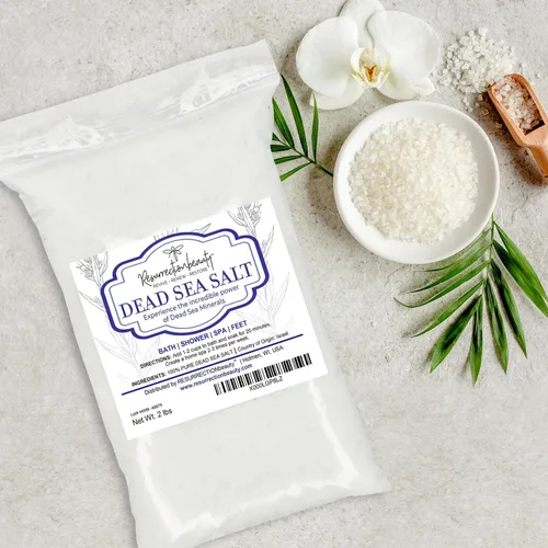 Miniatura 6 de RESURRECTIONbeauty Sal del Mar Muerto 100% pura, sales de baño a granel para spa en casa y exfoliante de sal, baño y remojo de pies, 2 libras