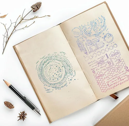 Miniatura 6 de Plantillas cubistas para manualidades, plantillas de textura reutilizables, plantillas de fondo de capas mixtas para pintar sobre muebles de madera