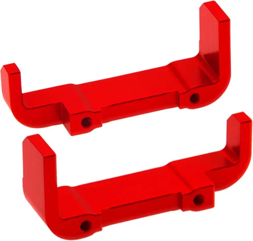 Miniatura 5 de Soporte de montaje de motor de metal y soporte de batería compatible con Wltoys 144001 144002 124016 124017 124019 124018 RC Car (rojo)