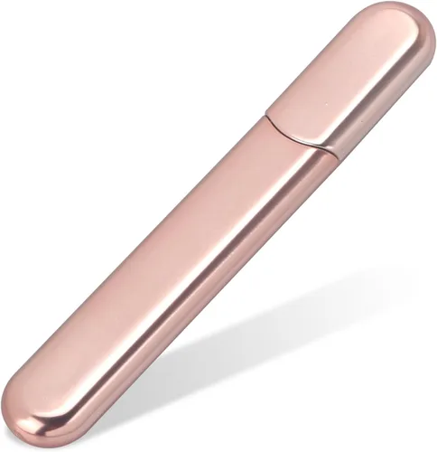 MiDenso Lima de uñas de cristal premium con estuche, salón de diamantes de cristal la mejor lima de belleza para uñas naturales y acrílicas, regalo
