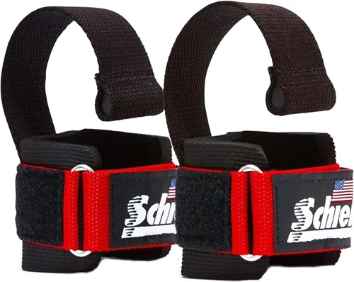 Correas de elevación Schiek Sports Model 1000-DLS Deluxe Dowel Rojo