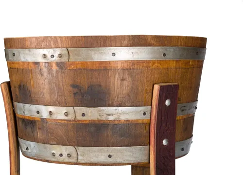 Miniatura 2 de 1/2 Wine Oak barrel planter With Legs/Handmade