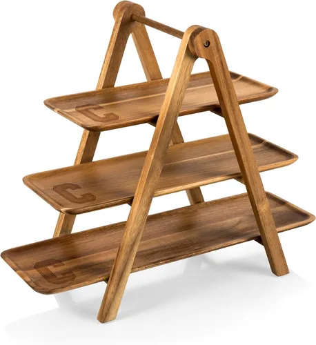 Miniatura 30 de PICNIC TIME NCAA - Bandeja de servir de 3 niveles, tablas de embutidos, platos de madera para servir (madera de acacia)
