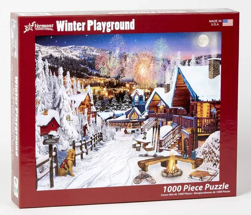 Miniatura 2 de Vermont Christmas Company Rompecabezas de 1000 piezas para parque infantil de invierno