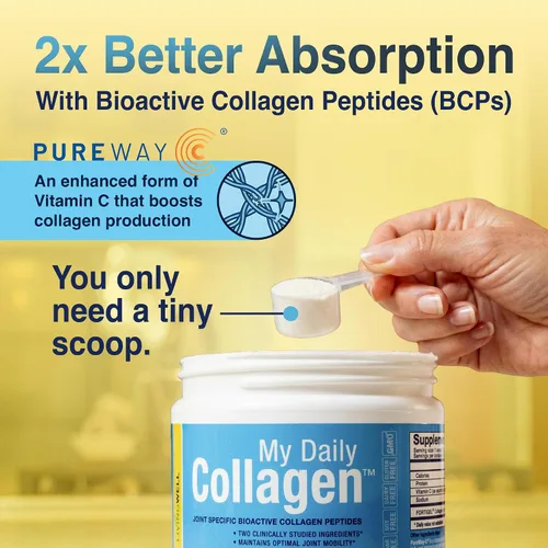 Miniatura 4 de Péptidos de colágeno premium tipo 1 y 3 colágeno en polvo – Bovino hidrolizado con proteína y vitamina C – Péptidos en polvo sin sabor proteína