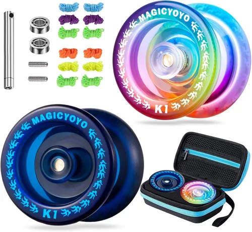 Miniatura 10 de Magicyoyo - YoYo K1-Plus con bolsa Yoyo + 3 cuerdas y guante Yo-Yo de regalo, K1 Responsive nueva versión, Azul