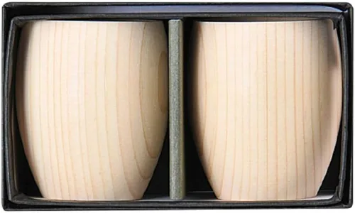 Miniatura 6 de EDOYA Hinoki - Juego de 2 tazas de madera para sake, fabricadas en Japón