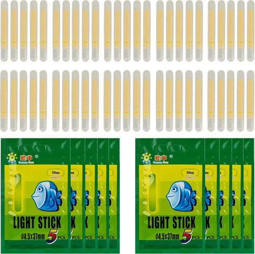 QualyQualy Varillas incandescentes de pesca para bobbers de 1, 1.5, 2, 3 pulgadas, luces de alarma de campana de pescar, luces de alarma Bobber, kit