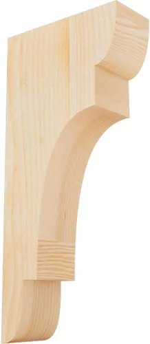 Miniatura 96 de Ekena Millwork COR04X12X12NEB00RWR 4 pulgadas de ancho x 12 pulgadas de profundidad x 12 pulgadas de alto New Brighton Rough Sawn Corbel, cedro rojo