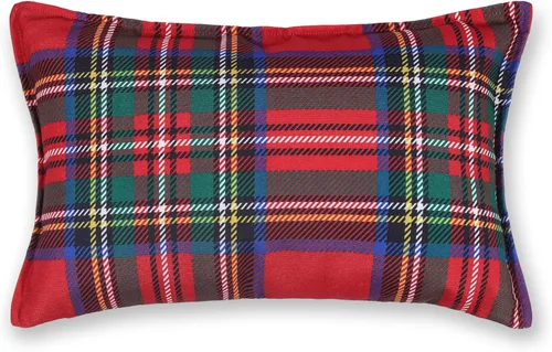 Miniatura 6 de Hofdeco Premium Funda de almohada lumbar decorativa de lona pesada clásica navideña de vacaciones de invierno SOLO para sofá, diván, cama, tartán