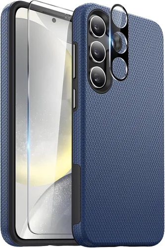 Miniatura 13 de Diaclara Funda diseñada para Samsung Galaxy S24 de 6.2 pulgadas, protector de pantalla de vidrio templado + protector de cámara a prueba de golpes